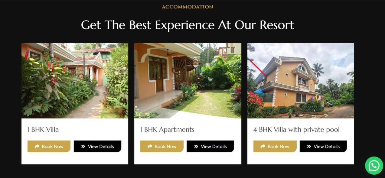 Goa Garden Resort - 5Bhk Villa With Private Pool, 4Bhk Villa, 1Bhk Villa At South Goa Колва Экстерьер фото